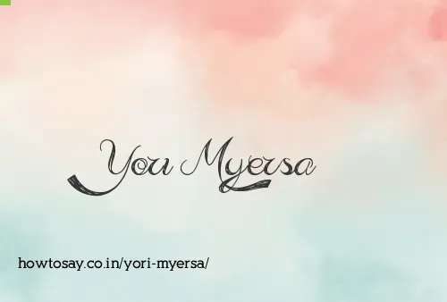Yori Myersa