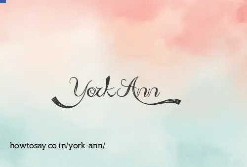York Ann