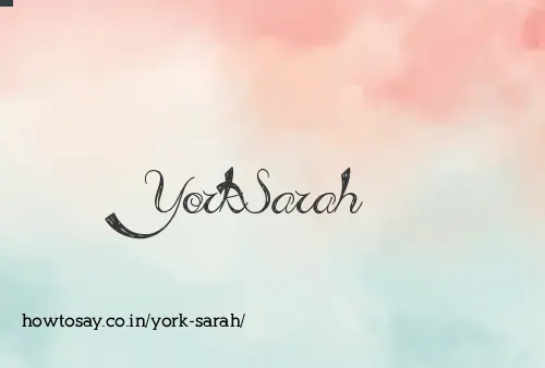 York Sarah