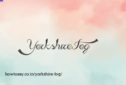 Yorkshire Fog