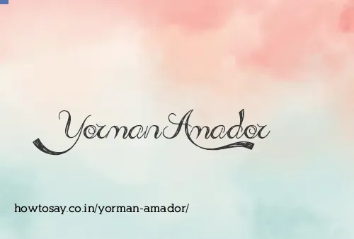 Yorman Amador