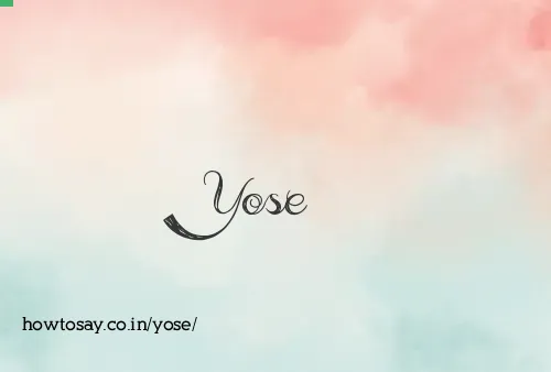 Yose