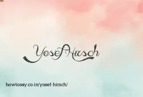 Yosef Hirsch