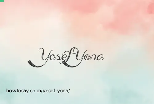 Yosef Yona
