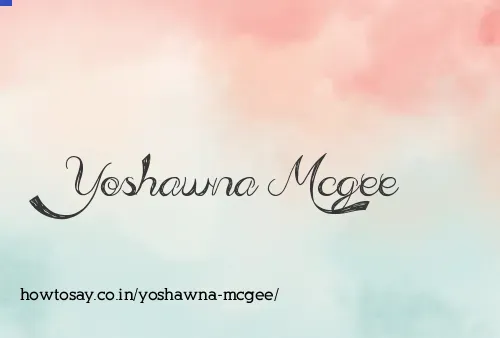 Yoshawna Mcgee