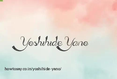 Yoshihide Yano