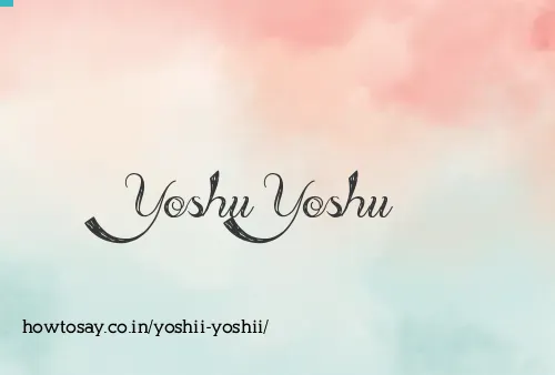 Yoshii Yoshii