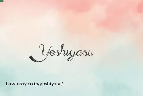 Yoshiyasu