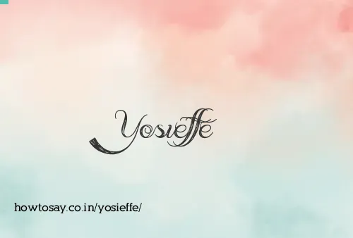 Yosieffe