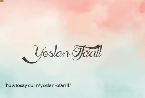 Yoslan Ofarill
