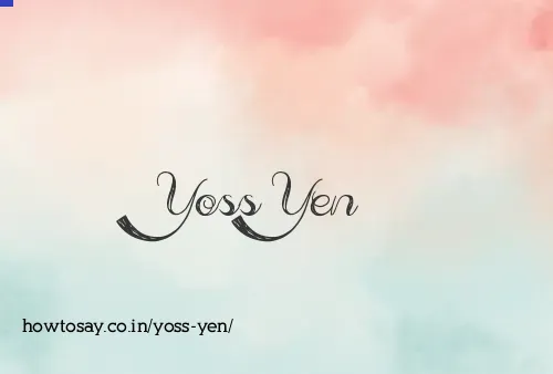 Yoss Yen