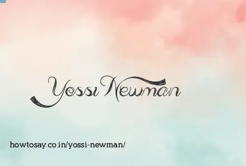 Yossi Newman