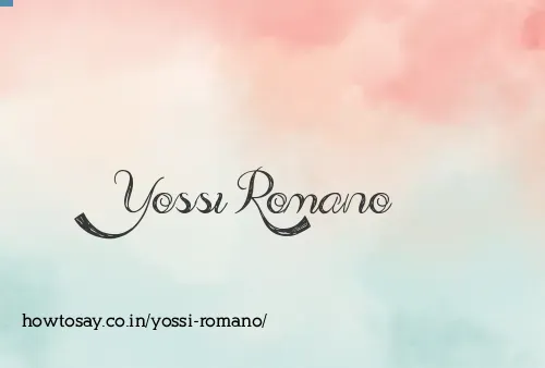 Yossi Romano