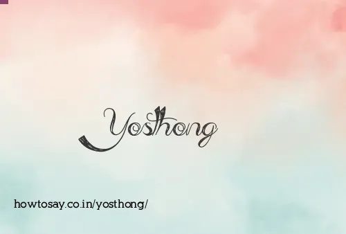Yosthong