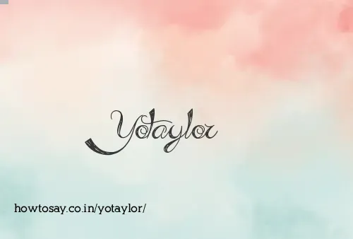Yotaylor