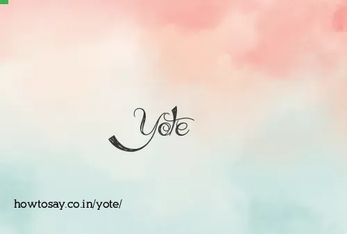 Yote