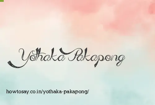 Yothaka Pakapong