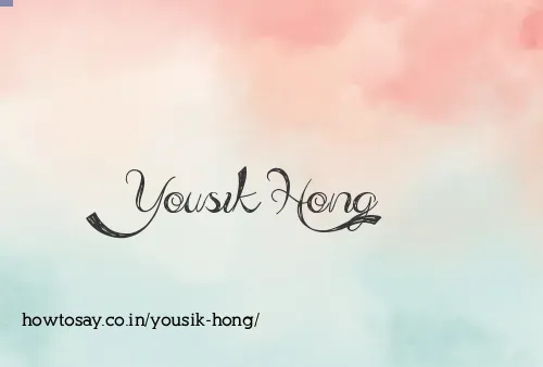 Yousik Hong