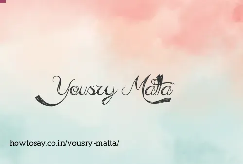 Yousry Matta
