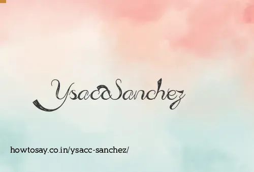 Ysacc Sanchez