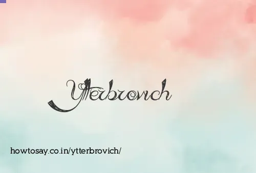 Ytterbrovich