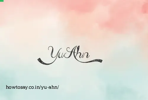 Yu Ahn