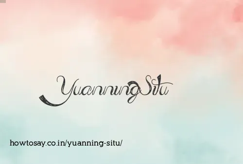 Yuanning Situ