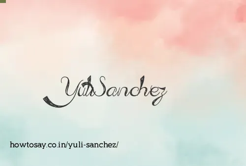 Yuli Sanchez