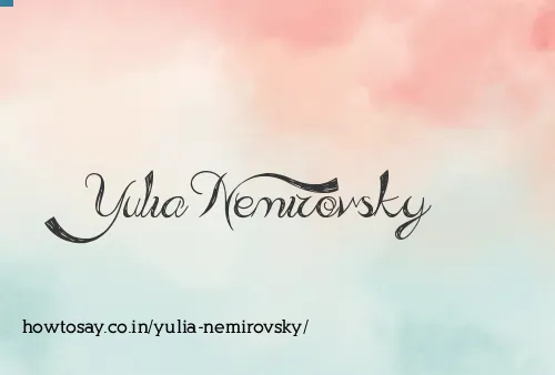 Yulia Nemirovsky