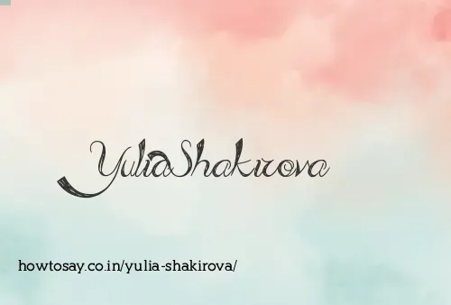 Yulia Shakirova