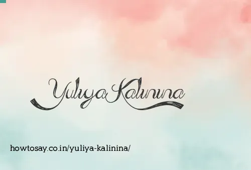 Yuliya Kalinina
