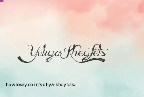 Yuliya Kheyfets