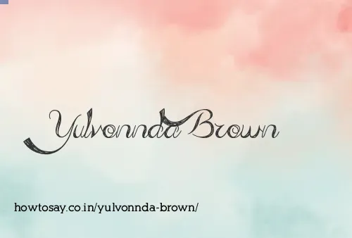 Yulvonnda Brown
