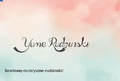 Yume Rudzinski