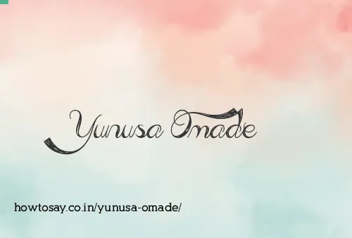 Yunusa Omade