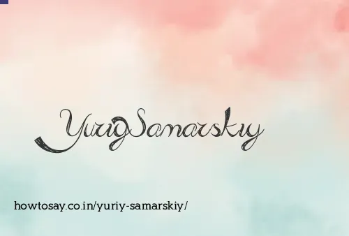 Yuriy Samarskiy