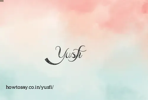 Yusfi