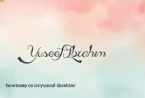 Yusoof Ibrahim