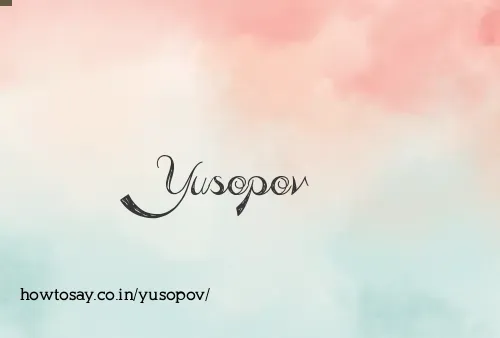 Yusopov