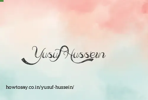 Yusuf Hussein