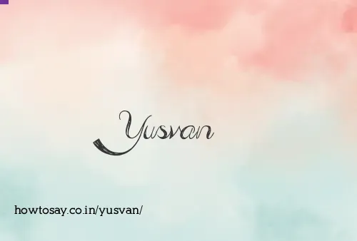 Yusvan