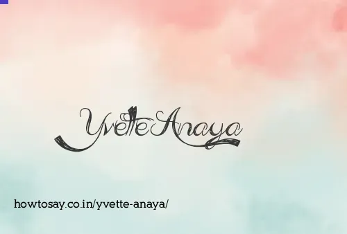Yvette Anaya