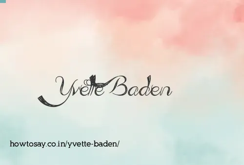 Yvette Baden