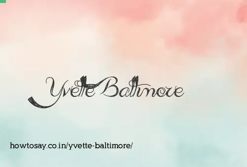Yvette Baltimore