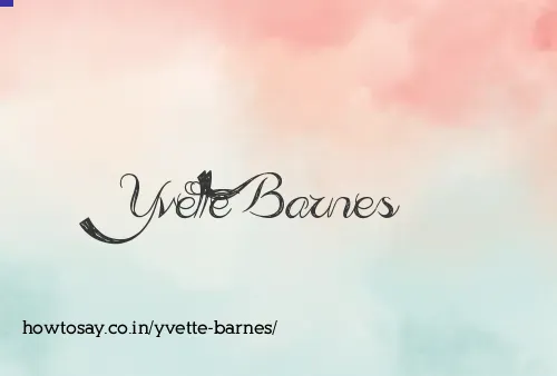 Yvette Barnes