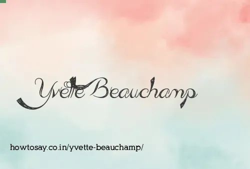 Yvette Beauchamp