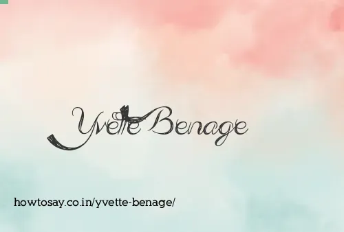 Yvette Benage