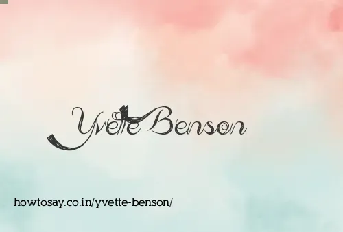 Yvette Benson