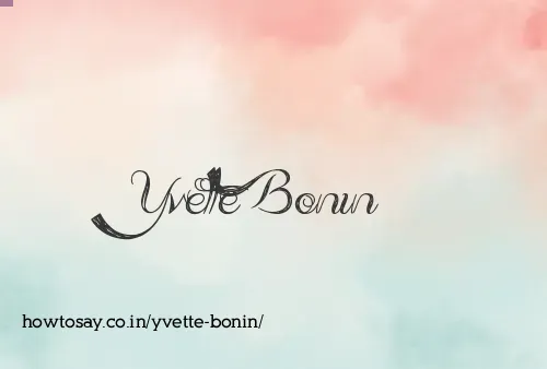 Yvette Bonin