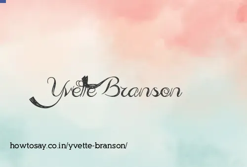 Yvette Branson